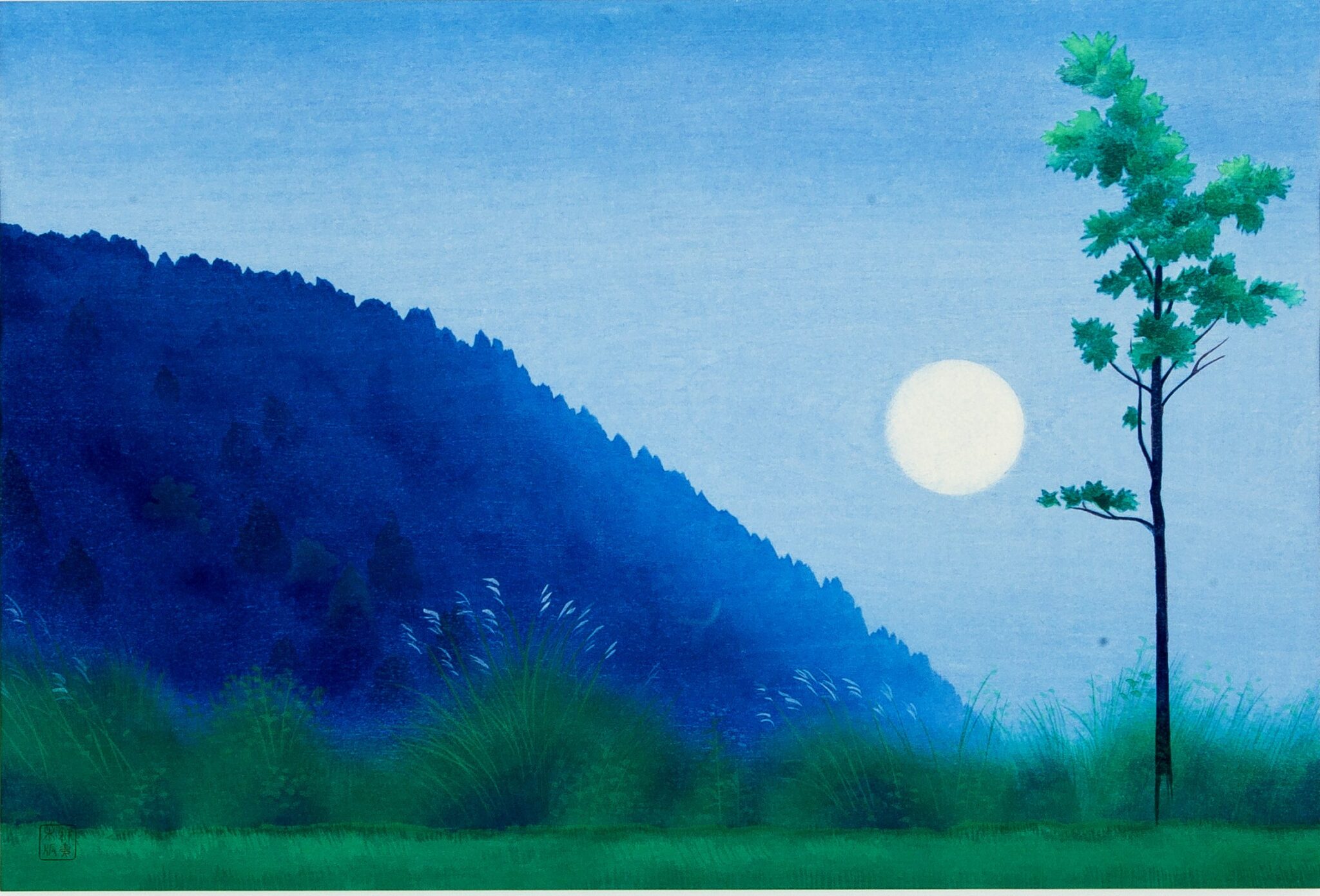 東山魁夷 雪月花・月涼し 木版版画 1985年制作 | 美濃和紙・掛軸・絵画